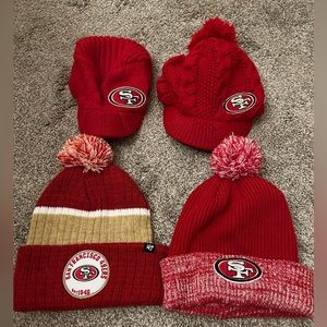 (Set of 4) 49ers hats